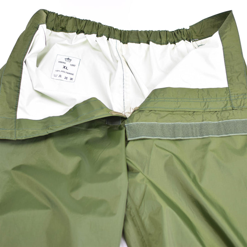 Genuine Danish army O.D wet weather pants waterproof rain trousers Denmark