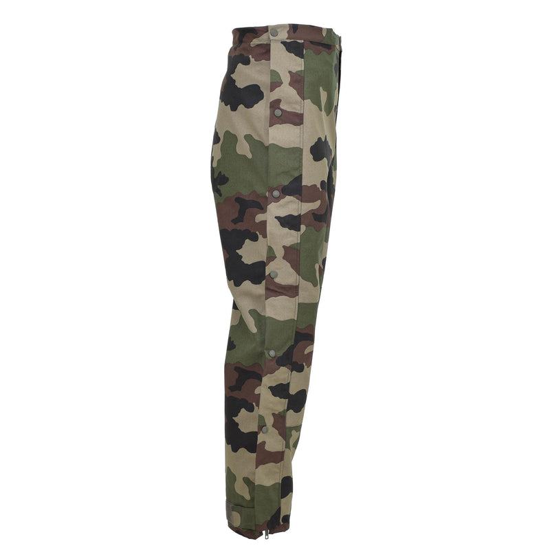 Genuine French army rain pants waterproof trilaminate overall with braces NEW