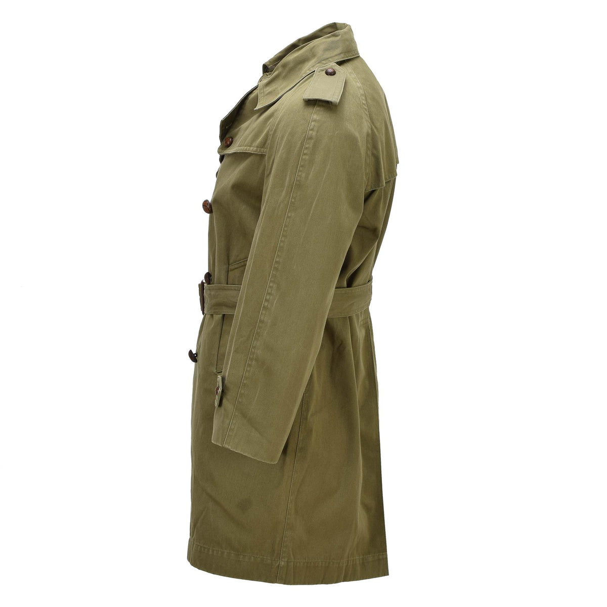 Original Spanish Military Trench Coat Gabardine Formal Field Beige