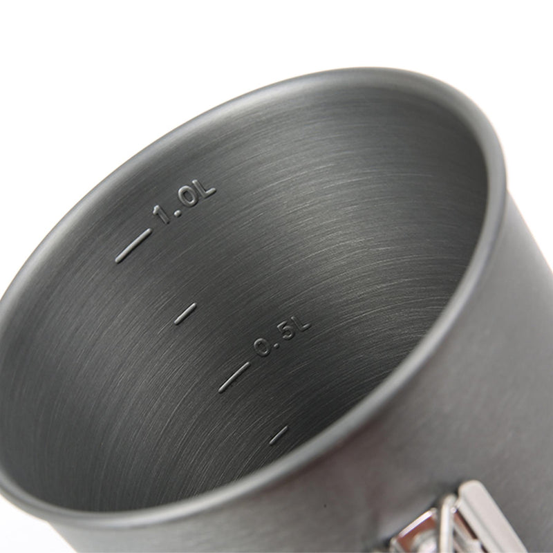A.Blochl AB-X6 1liter pot camping hiking trekking fast heating aluminum gray NEW