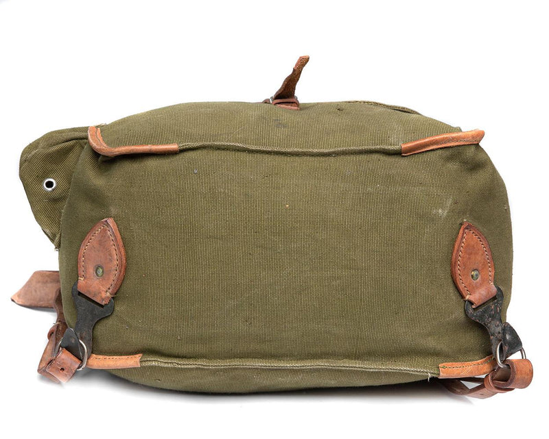 Genuine Romanian army rucksack bag military surplus OD shoulder strap canvas