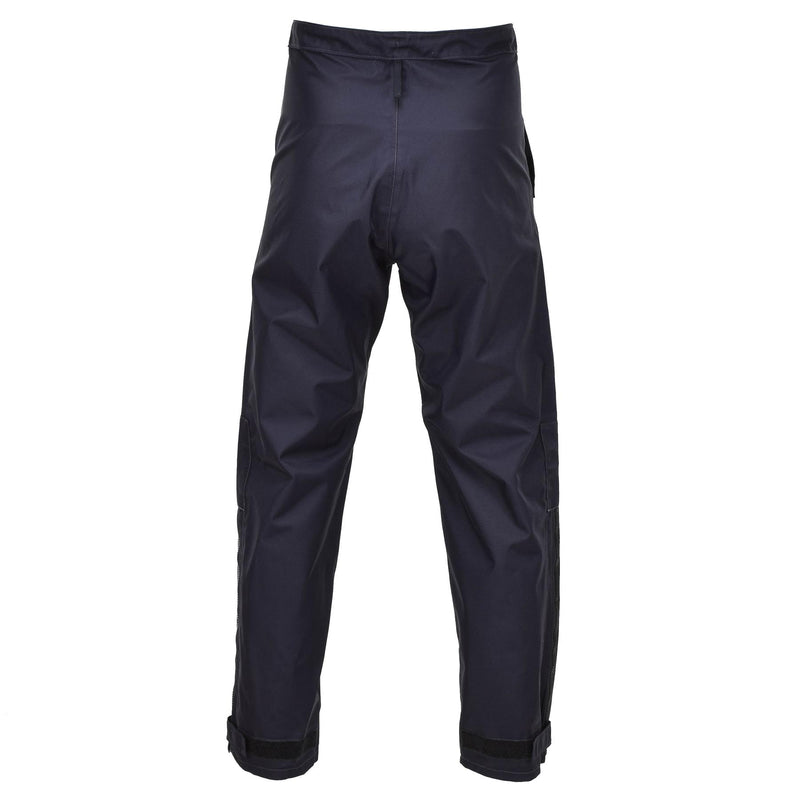 Genuine British Police rain trousers outdoor waterproof wet weather pants blue