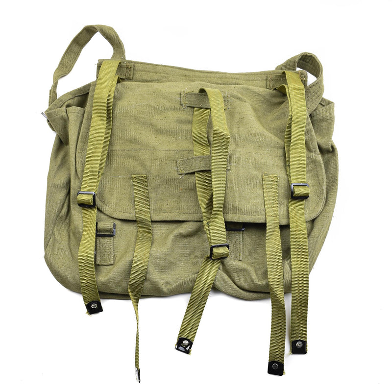 Genuine Romanian army bread bag military surplus Olive canvas haversack OD NEW