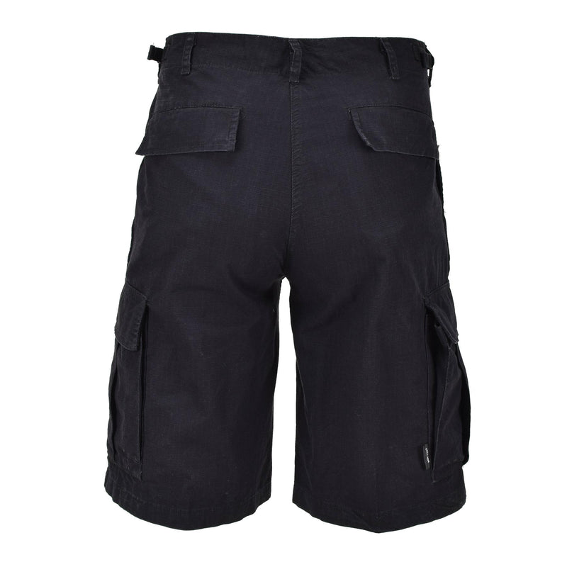 Mil-Tec Brand U.S. Military style black prewashed lightweight bermuda shorts
