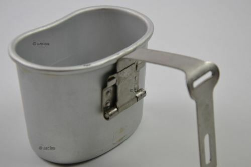 Original Belgian army canteen cup mug mess Aluminum pot bushcraft like US M1910