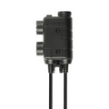 Earmor Dual PTT Adapter Kenwood Baofeng 2 Pin Wired Tactical Headset Black