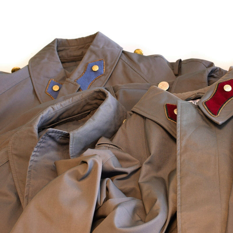 Genuine Austrian army coat trenchcoat military issue long grey jacket