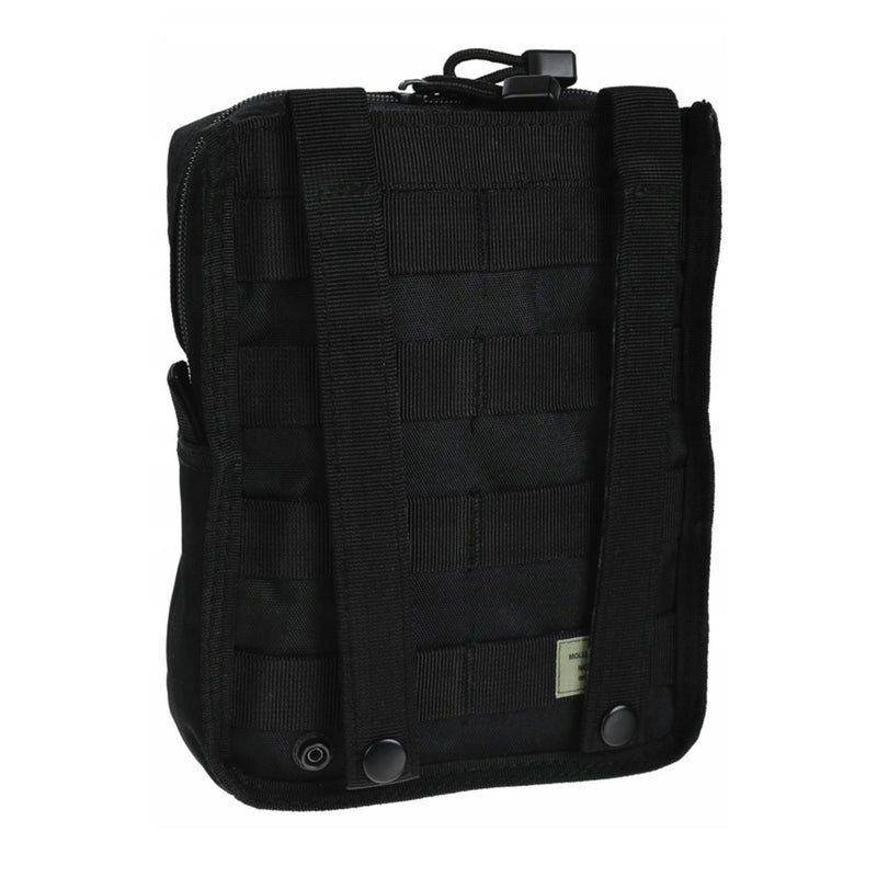 MIL-TEC tactical belt pouch molle attachment zipper closure utility bag black