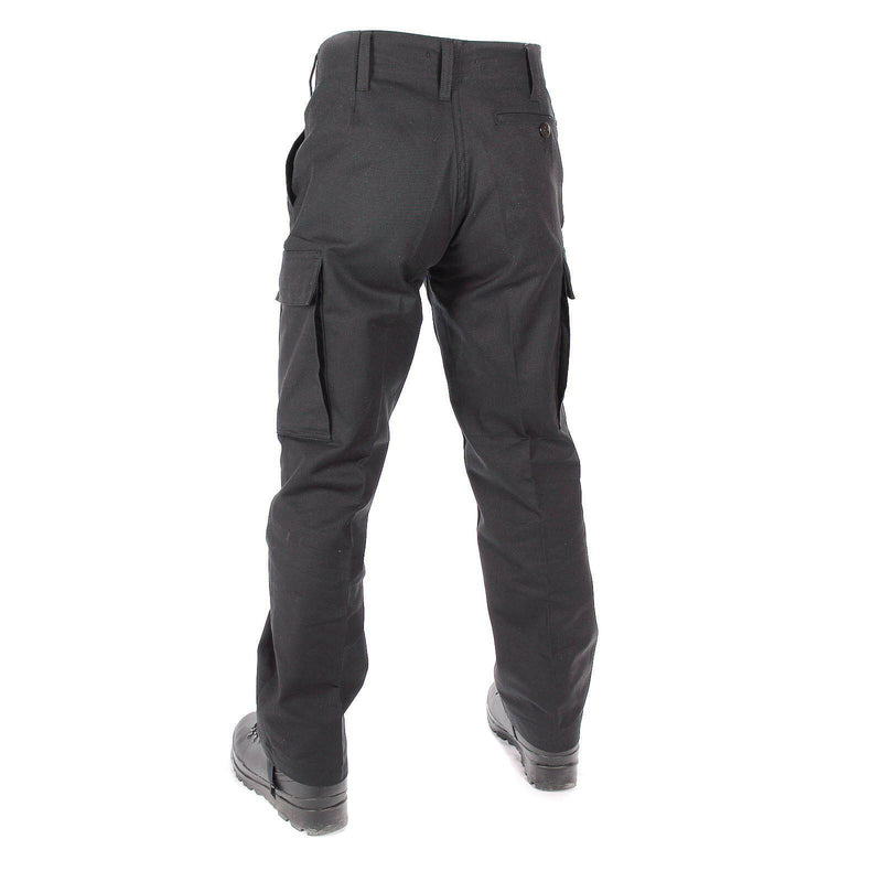 Genuine GERMAN ARMY ISSUE MOLESKIN PANTS field combat BW Black trousers NEW