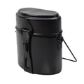 Original Swiss Army Mess Kit 3 Piece Aluminum Camping Cooking Set Black