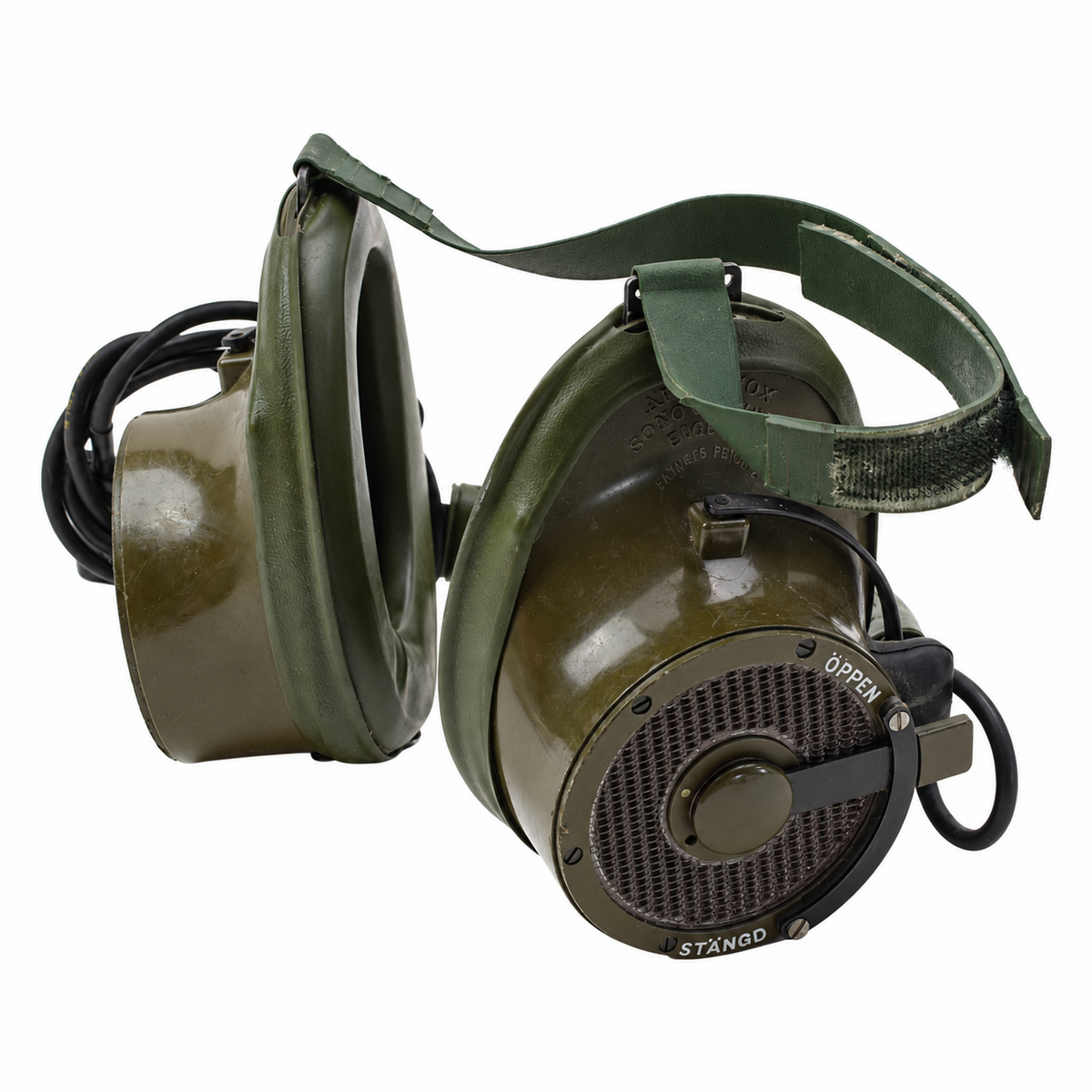 Original British Military Amplivox Aviation Communications Headset Set Vintage