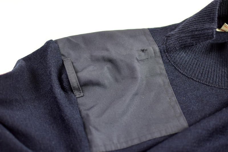 Genuine Dutch army pullover Blue Jumper Military Sweater Round Neck Officer