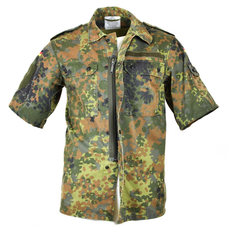 Original German army shirt zipped flecktarn short sleeves combat BW Army issue