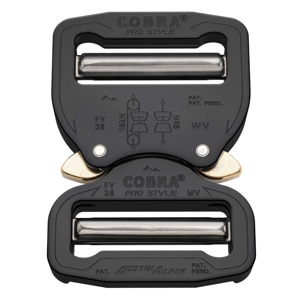 AustriAlpin COBRA PRO STYLE 38mm Buckle Black Quick Release Aluminium Black