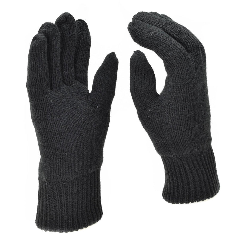 Mil-Tec Gloves Men Warm Knitted THINSULATE™ lining Black Winter tactical gear