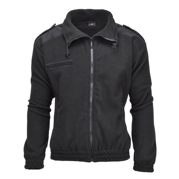 MIL-TEC army style fleece pullover cold weather jacket sportswear sweater black