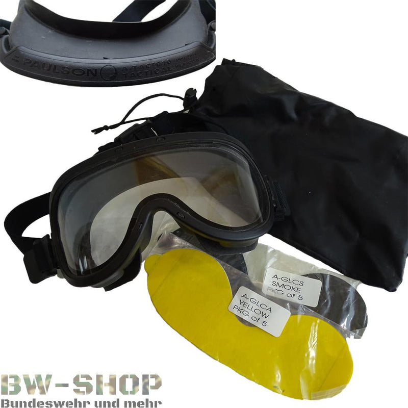 Paulson 510 A-TAC Tactical Goggle Transparent Polycarbonate Dual Lens