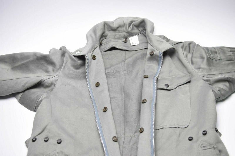 Genuine Italian army coverall suit military grey overall jumpsuit zip-front NEW