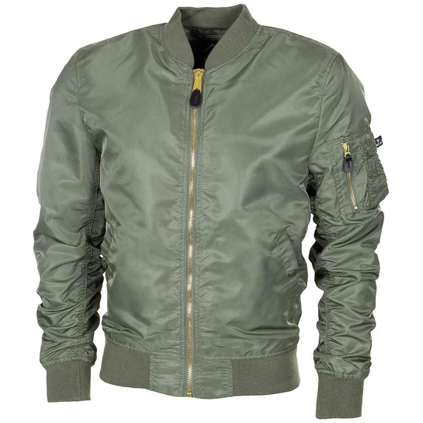 U.S. Military style jacket bomber MA1 windproof olive airforces crew uniform NEW