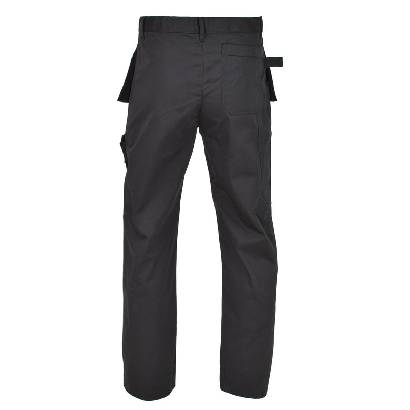Original Belgian Military work cargo pants durable reinforced knees black NEW