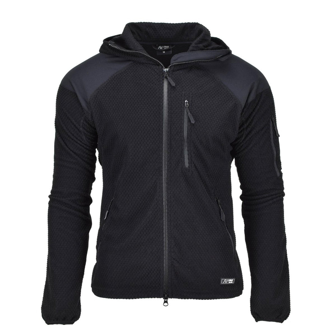 Blochl Brand Military style thermal jacket fleece hooded reinforced black NEW
