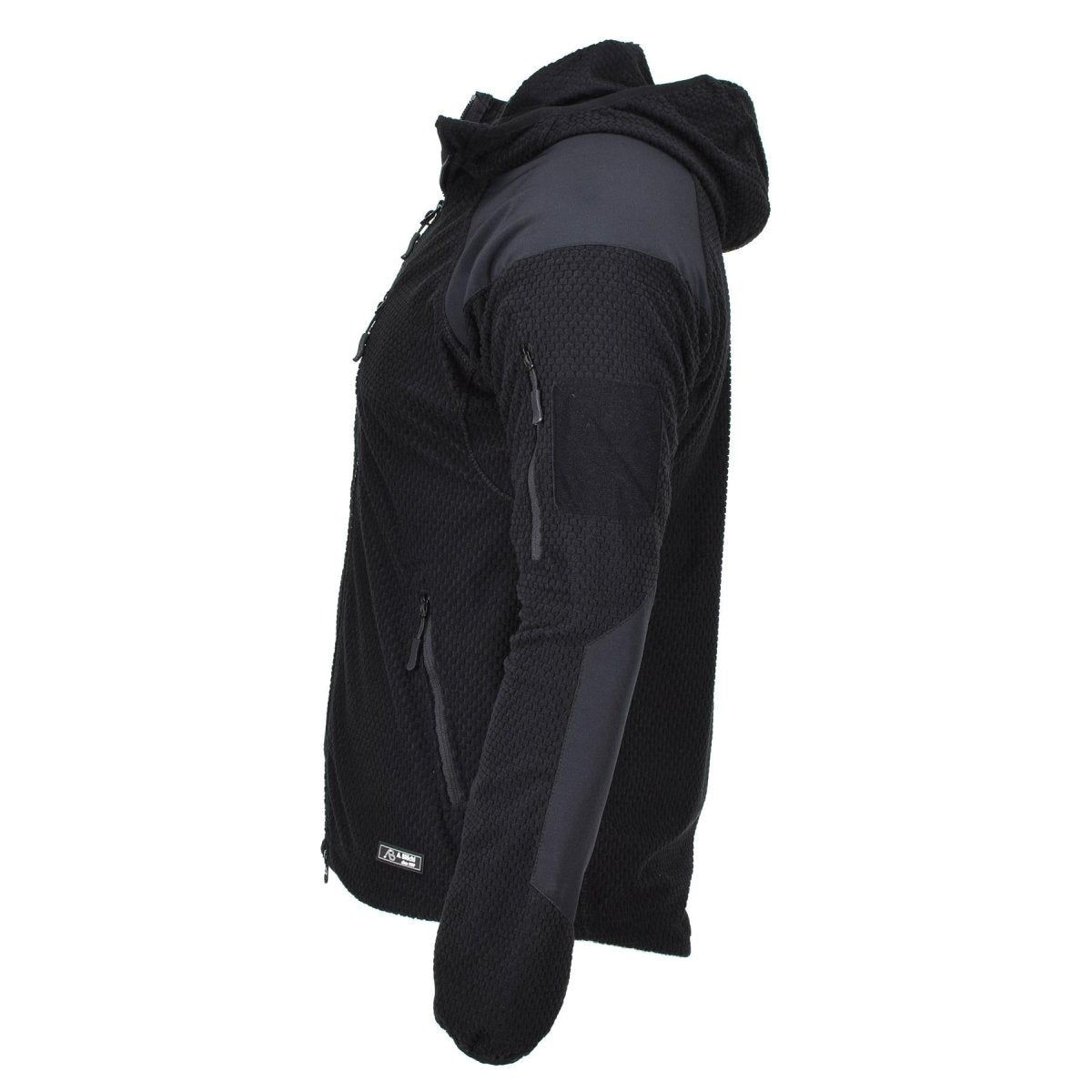 Blochl Brand Military style thermal jacket fleece hooded reinforced black NEW