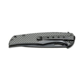 BOKER Black Carbon folding pocket knife 440A stainless steel carbon fiber handle
