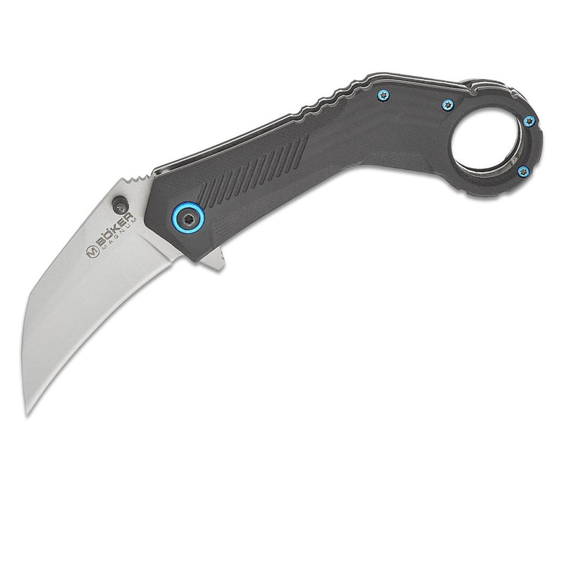 Boker Magnum Velcon tactical pocket knife Hawkbill 440C Steel blade G10 Handle - GoMilitar