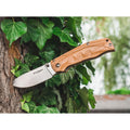 BOKER Pakka Hunter Pocket knife liner lock uncoated 440B steel wooden handle