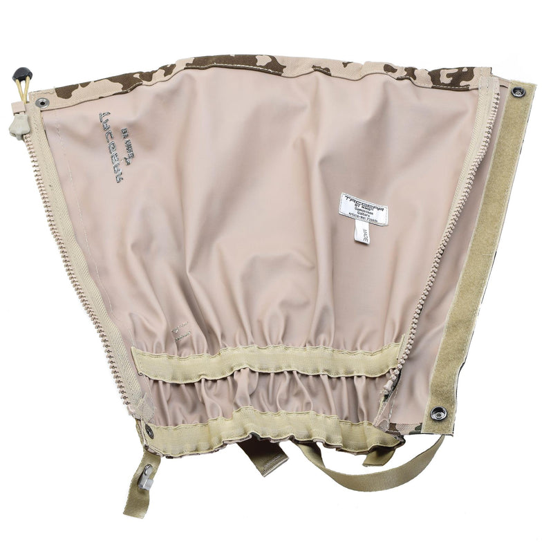 TACGEAR brand leg gaiters waterproof German BW tropical camo metal hooks NEW