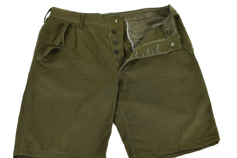Genuine Italian army shorts Khaki Chino Military field bermuda vintage BDU