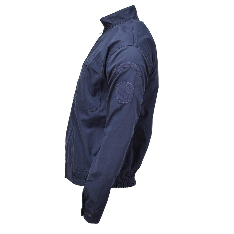 Genuine French military police sports jacket elastic waist sportswear shirt blue