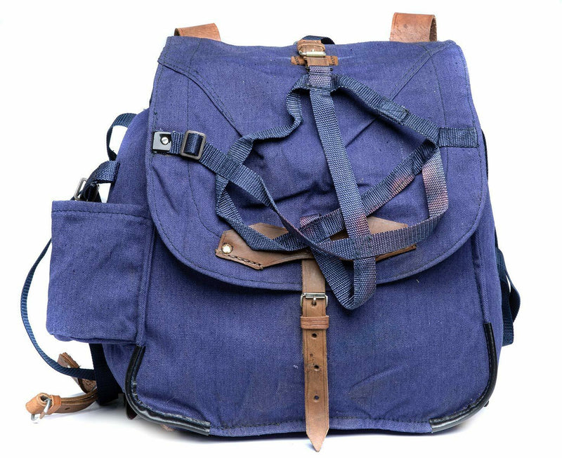 Genuine Romanian army rucksack military surplus Blue canvas haversack bag NEW
