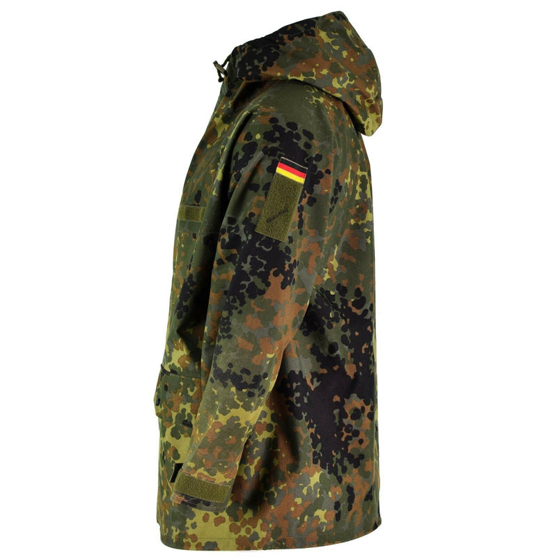 Original German army field Jacket GoreTex Flecktarn waterproof rain parka NEW