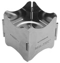 Camping Cook Stand Foldable Stove Stainless Steel With Pouch Compact Lightweight