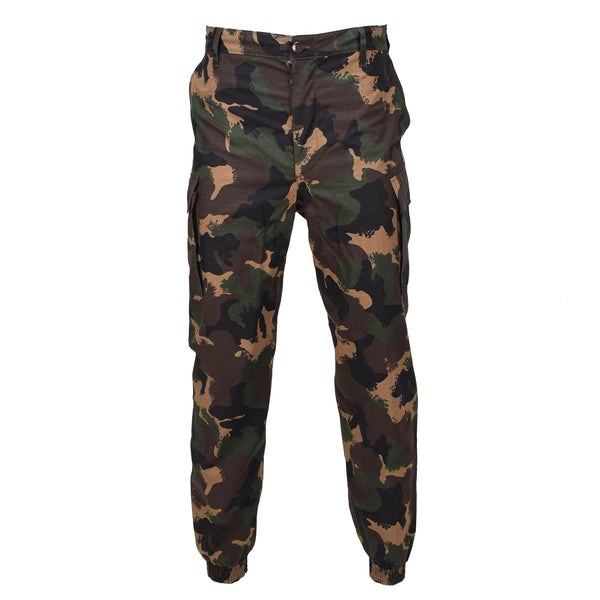 Original Hungarian Military summer field pants M1990 woodland camo ripstop NEW