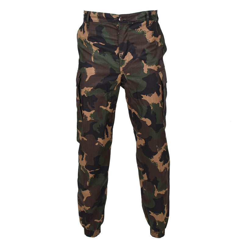 Original Hungarian Military summer field pants M1990 woodland camo ripstop NEW