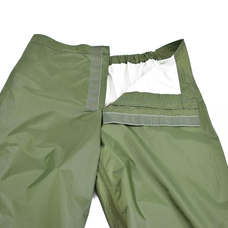 Genuine Danish army O.D wet weather pants waterproof rain trousers Denmark