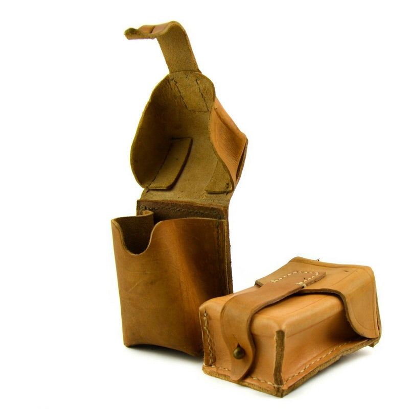 Original Czech Serbian Yugoslavian army brown leather ammo mag pouch magazine