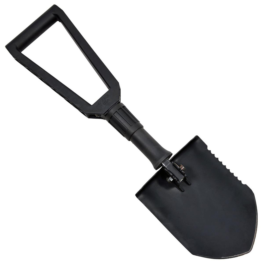 Original U.S. Military Folding Shovel 3 Stage System High End Shaft Black