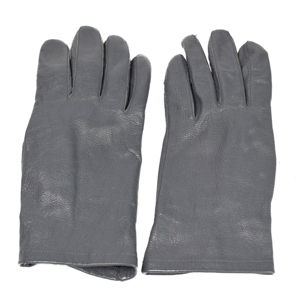 Original Germany army leather gloves gray tactical military surplus issue