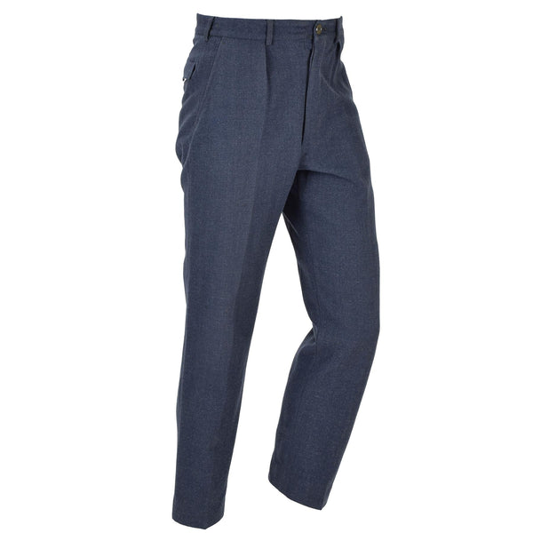Original Norwegian military dress blue wool pants formal vintage trousers field