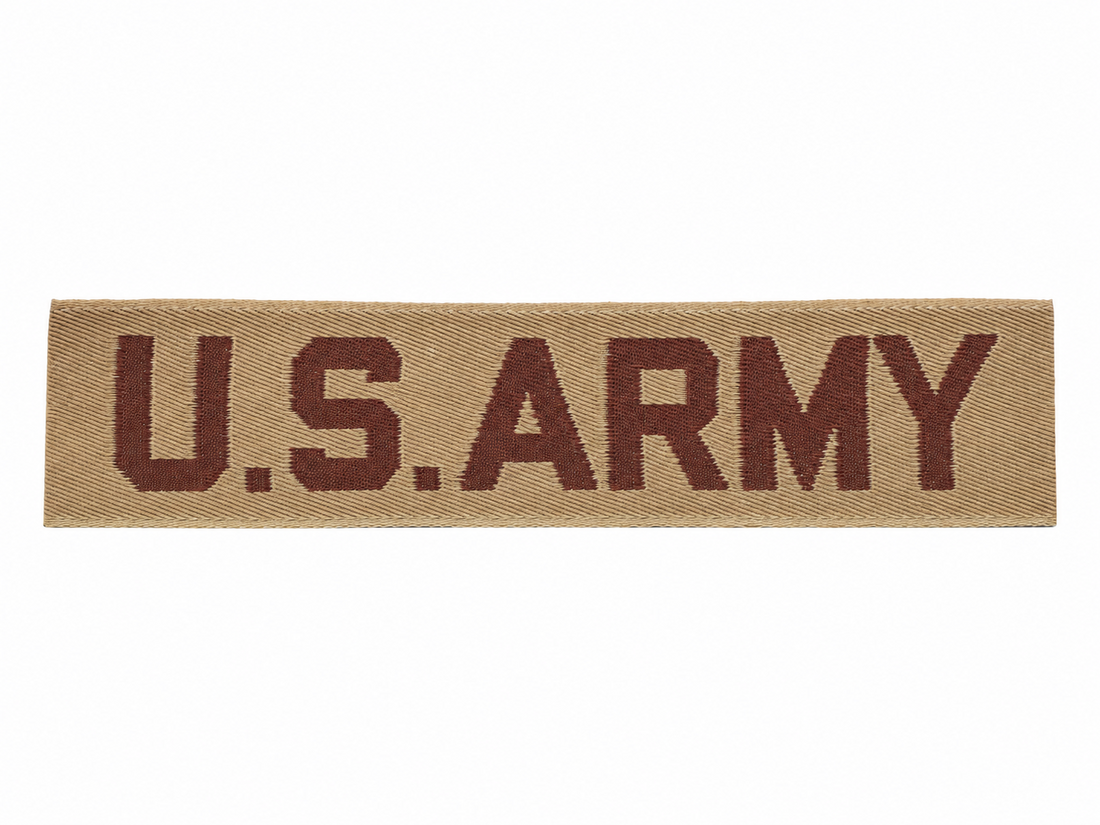 Original U.S. Military Chest Tape Patch Insignia Collectible Army Surplus Khaki