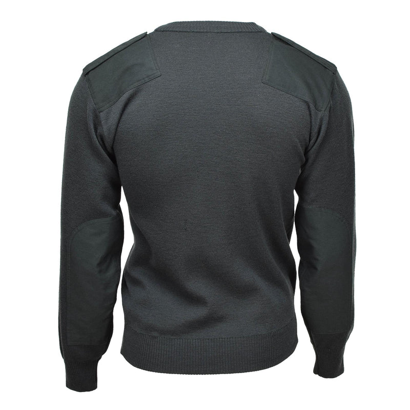 Genuine Dutch army sweater pullover Commando Jumper V-neck pullover dark green