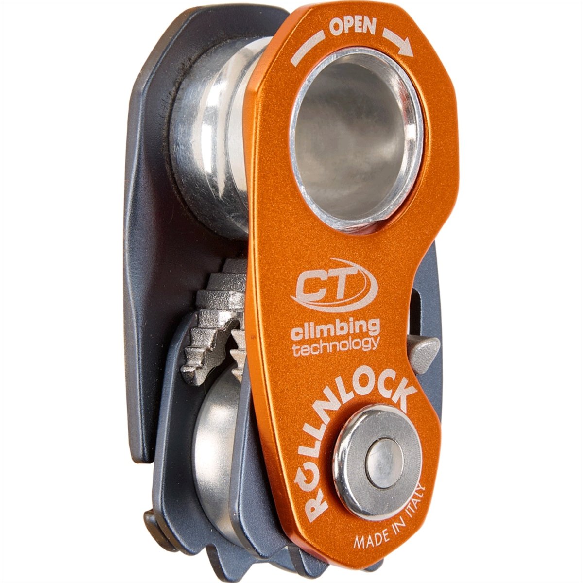 Climbing Technology ROLLNLOCK Pulley Device Rope Clamp 3 in 1 Device Orange