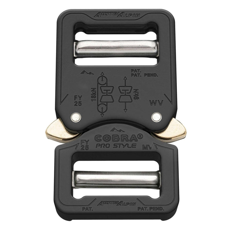 COBRA PRO STYLE Belt Buckle 25mm Quick Release Heavy Duty Aluminium Black