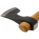 Close-up of Condor Bushcraft Tomahawk with hickory handle and shock-proof 1060 carbon steel axe head