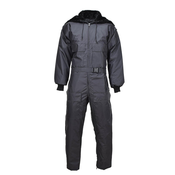Original Dutch military work coverall hooded cold weather jumpsuit quilted liner