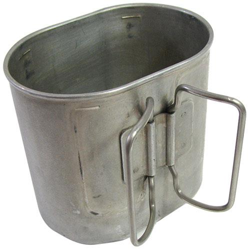 Original Swiss army troops vintage aluminum butterfly canteen mess military cup