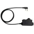 EARMOR M51 PTT Communication Adapter Kenwood 2-Pin Radio Connector Black